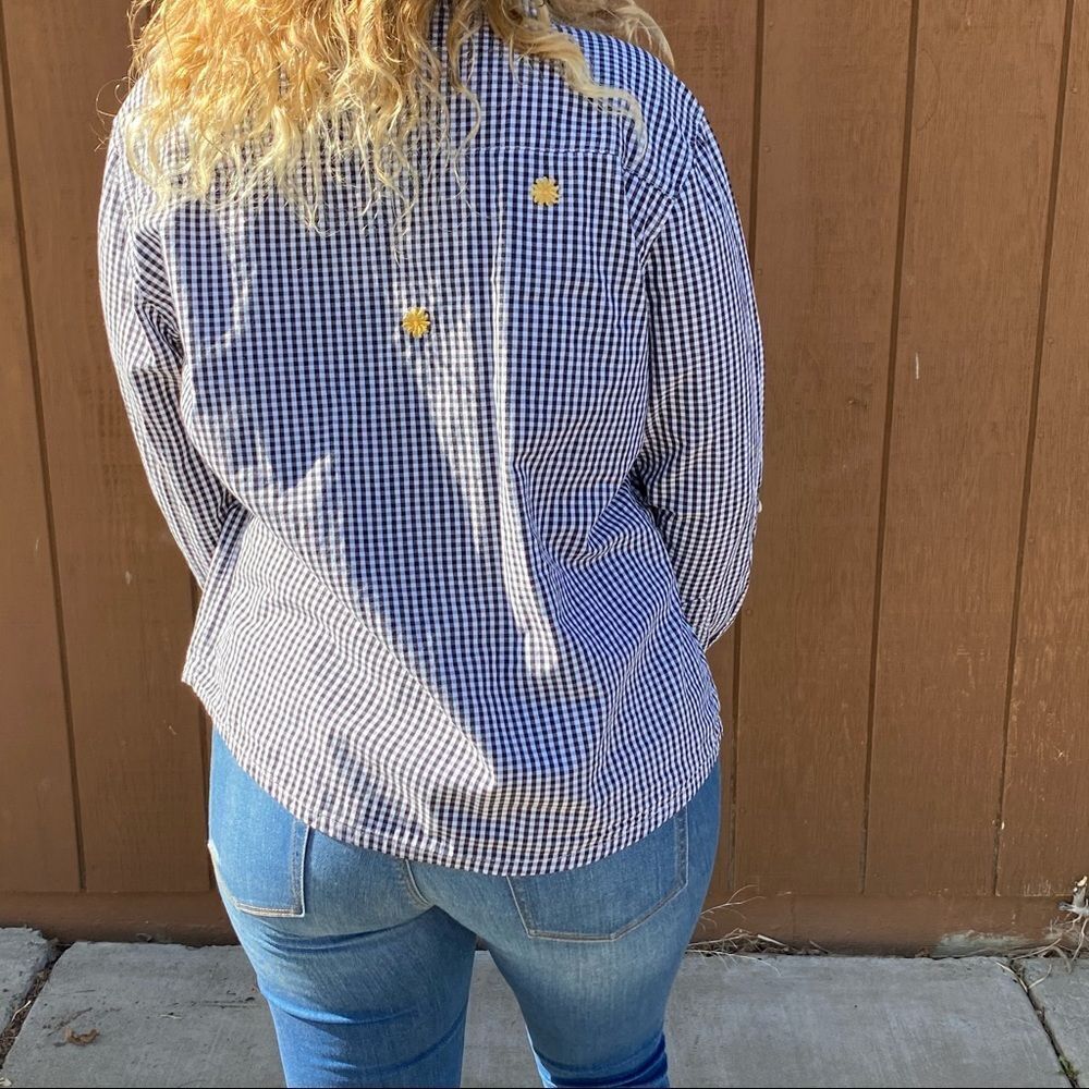 Gingham And Sunflower Button Down - image 5